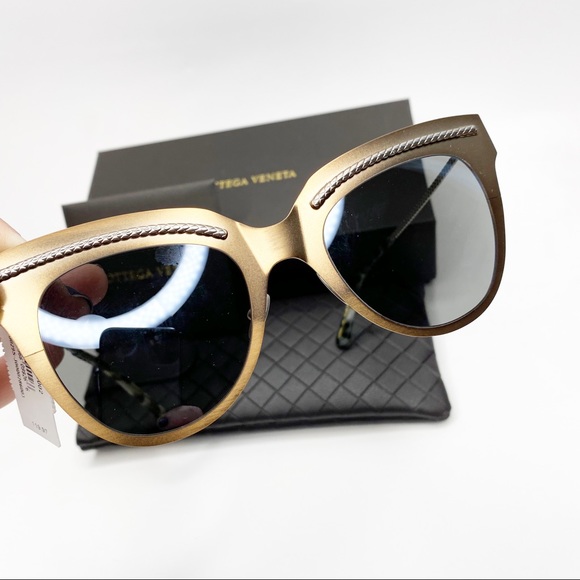 Bottega Veneta 50mm Core Cat Eye Sunglasses in Cream/Silver main image 5